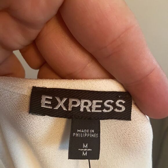 Express Off White Sheer Style Top - Picture 13 of 13